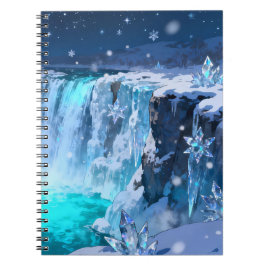 Bevroren Kristalwaterval Spiraal Notebook Notitieboek