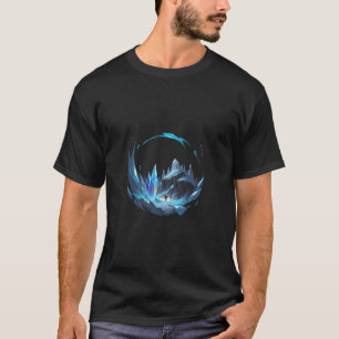 Bevroren landschap met kristal t-shirt