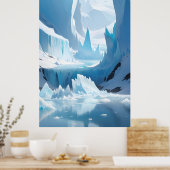 bevroren landschap poster (Keuken)
