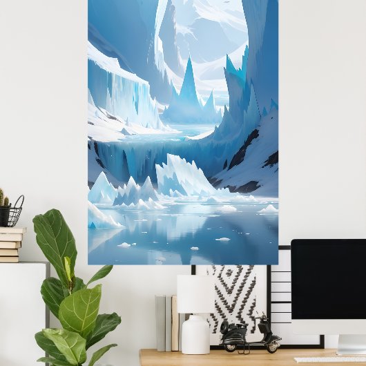 bevroren landschap poster (Thuiskantoor)