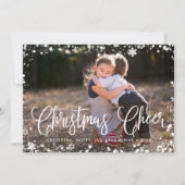 Bevroren Lijst | Horizontale foto met kerstkaars Feestdagenkaart (Voorkant)
