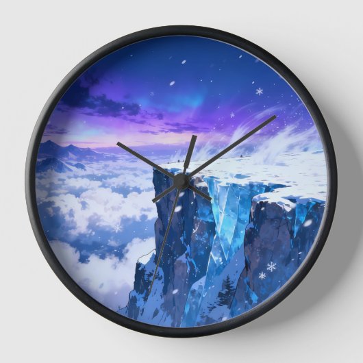 Bevroren lucht klok aan de wand (Voorkant)