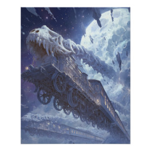 Bevroren luchtfort midden in kosmische storm perfect poster
