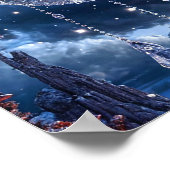 Bevroren maan kunst poster (Hoek)