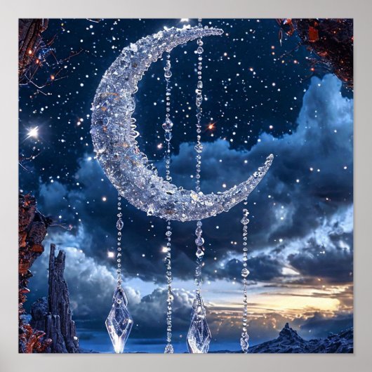 Bevroren maan kunst poster (Voorkant)