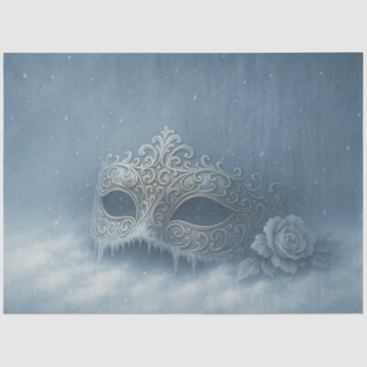 Bevroren Masquerade Winter Gothic Decoupage Papier (Voorkant)