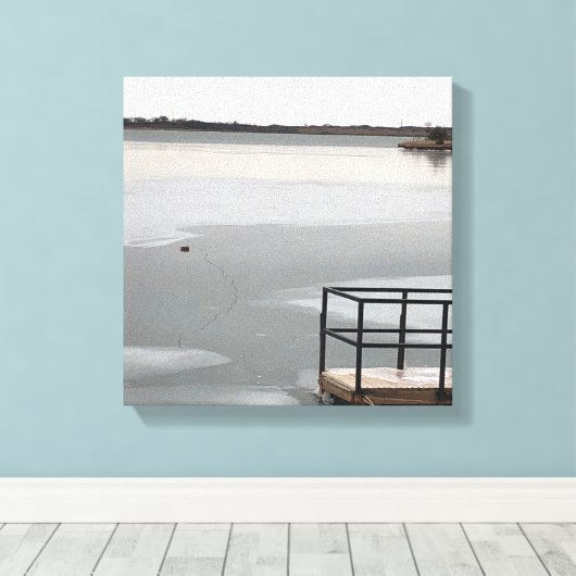 Bevroren meer canvas afdruk (Insitu (Houten vloer))