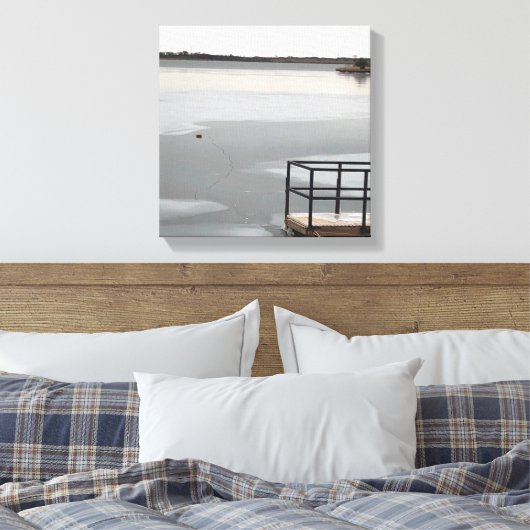 Bevroren meer canvas afdruk (Insitu (Slaapkamer))