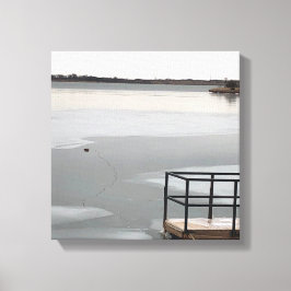 Bevroren meer canvas afdruk