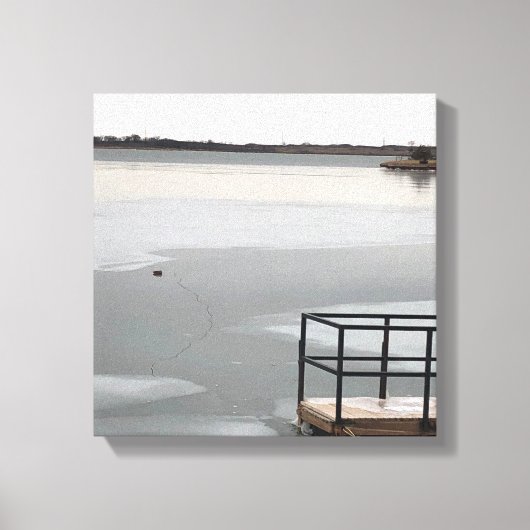 Bevroren meer canvas afdruk (Voorkant)