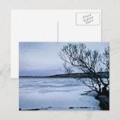 Bevroren meer Cayuga Briefkaart (Voorkant / Achterkant)