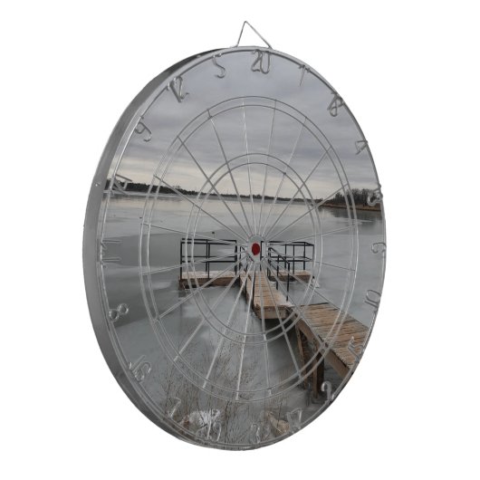 Bevroren meer dartbord (Voorkant Links)