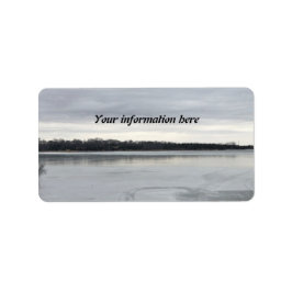 Bevroren meer etiket