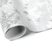 Bevroren meer Ice Fresh Fallen Silver Snowflakes Cadeaupapier (Rol Hoek)