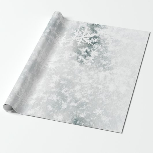 Bevroren meer Ice & Fresh Fallen Snowflakes Cadeaupapier (Uitgerold)