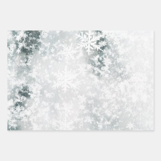 Bevroren meer Ice & Fresh Fallen Snowflakes Inpakpapier Vel (Voorkant)