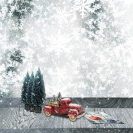 Bevroren meer Ice & Fresh Fallen Snowflakes Inpakpapier Vel