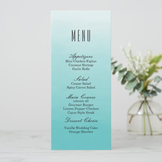 Bevroren Meer Ombre | Menu Weddenrennen (Staand voorkant)