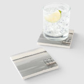 Bevroren meer stenen onderzetter (Zijkant)