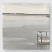 Bevroren meer stenen onderzetter (Voorkant)