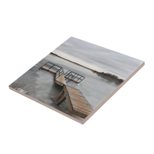 Bevroren meer tegeltje (Zijkant)