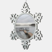 Bevroren meer tin sneeuwvlok ornament (Rechts)