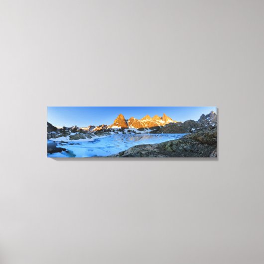 Bevroren Minaret Lake Sunrise - Sierra Nevada Canvas Afdruk (Voorkant)