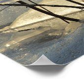 Bevroren moerasijs Maine Winterlandschap Poster (Hoek)