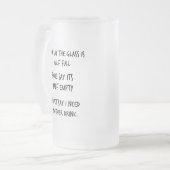 bevroren mok grappig citaat half leeg (Voorkant links)