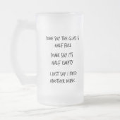 bevroren mok grappig citaat half leeg (Links)