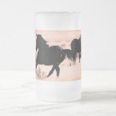 Bevroren Mok van 16 oz glas met WILDE HORSES (Center)