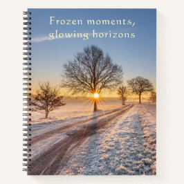 Bevroren Momenten Gloeiende Horizonten Winter  Notitieboek