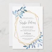 Bevroren olie | Waterverf Baby shower Uitnodiging (Voorkant)