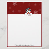 Bevroren op rood met witte sneeuwvlokken (Voorkant)