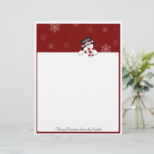 Bevroren op rood met witte sneeuwvlokken (Staand voorkant)