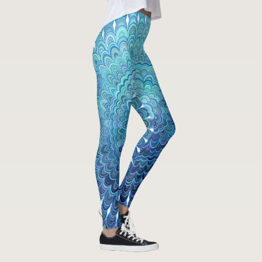 Bevroren oval Mandala Leggings (Rechts)