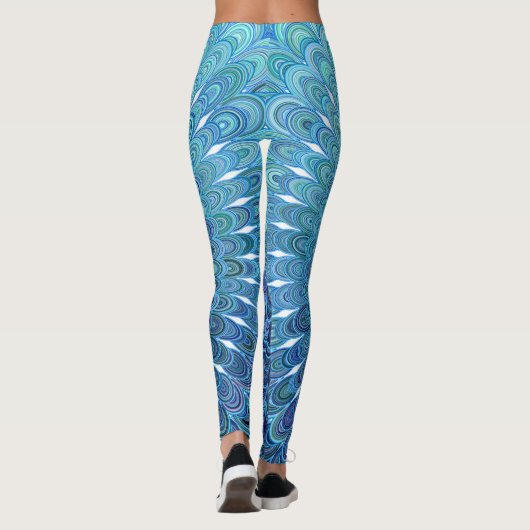 Bevroren oval Mandala Leggings (Achterkant)