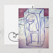 bevroren pinguïn briefkaart (Voorkant / Achterkant)