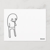 bevroren pinguïn briefkaart (Achterkant)
