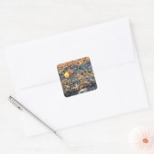 Bevroren Pompoenveld  Vierkante Sticker (Envelop)
