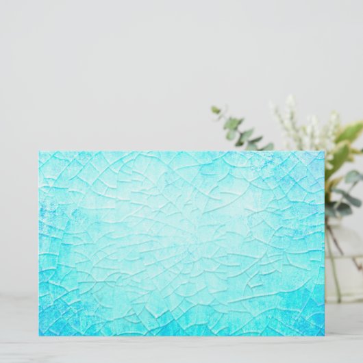 Bevroren Pond Turquoise Briefpapier (Staand voorkant)