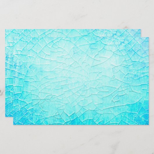 Bevroren Pond Turquoise Briefpapier (Voorkant / Achterkant)