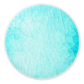 Bevroren Pond Turquoise Keramische Knop (Voorkant)