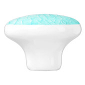 Bevroren Pond Turquoise Keramische Knop (Zijkant)