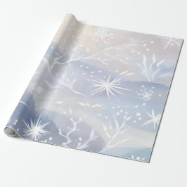 Bevroren Raam | Mooie Sneeuwende Winter Scène Cadeaupapier