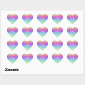 bevroren regenboog : hart sticker (Vel)
