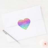 bevroren regenboog : hart sticker (Envelop)