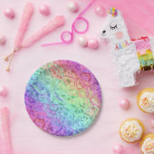 Bevroren regenboogkristal: papieren bordje (Feest)