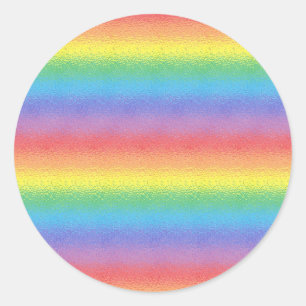 Bevroren regenboogstickers ronde sticker