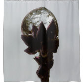 Bevroren regendruppels op boomtakfoto douchegordijn (Voorkant)